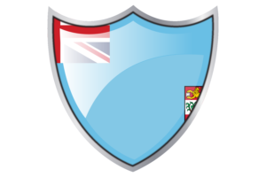 Shield with Flag of Fiji flag