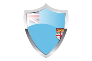 Fiji Flag with Medieval Heater Shield flag
