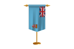 Fiji Flag Illustration with Stand flag