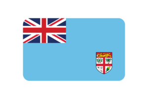 Fiji Flag Triangle Rounded Shape flag
