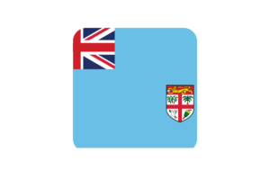 Fiji Flag Square Rounded Shape flag