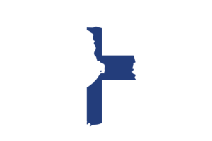 Finland Map with Flag flag