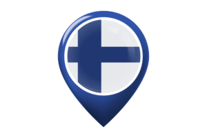 Finland Flag Map Pin Icon flag