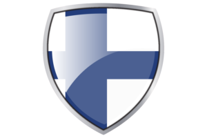 Finland Flag Couche Heraldic Shield flag