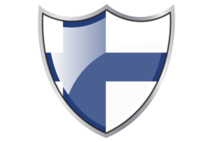 Shield with Flag of Finland flag