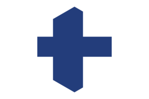 Finland Flag Hexagon Shape flag
