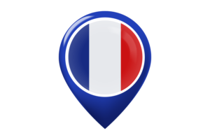 Icono de Pin de Mapa de Banderín de Francia flag