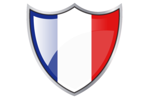 Escudo con Banderín de Francia flag