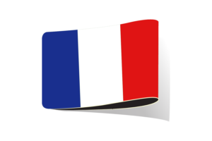 Clipart de Ilustración de Banderín de Francia flag