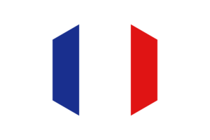 Forma de hexágono de la bandera de Francia flag