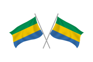 Gabon Waving Friendship Flag flag