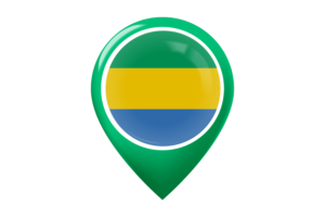 Gabon Flag Map Pin Icon flag