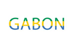 Gabon Text Art flag