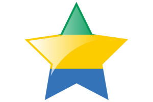 Gabon Flag Star Icon flag