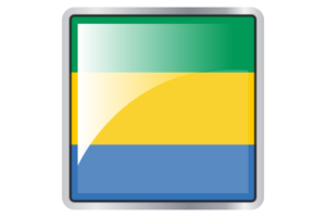 Gabon Flag Square icon flag