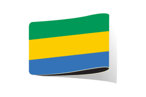 Gabon Flag Illustration Clipart flag