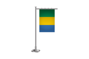 3d Gabon Standing Flag flag