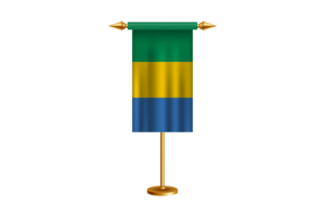 Gabon Ceremonial Flag Vector Free flag