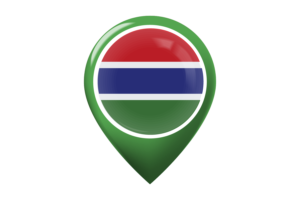 Gambia Flag Map Pin Icon flag