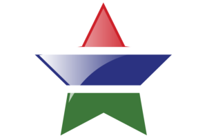 Gambia Flag Star Icon flag