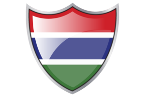 Shield with Flag of Gambia flag