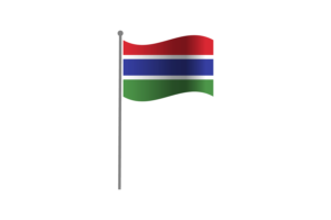 Waving Flag of Gambia flag