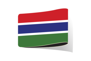 Gambia Flag Illustration Clipart flag