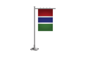 3d Gambia Standing Flag flag