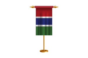 Gambia Ceremonial Flag Vector Free flag