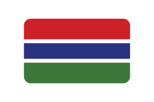 Gambia Flag Triangle Rounded Shape flag