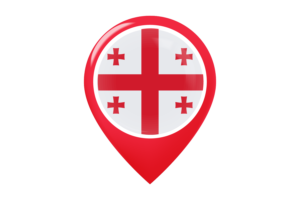 Georgia Flag Map Pin Icon flag