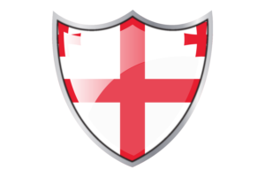 Shield with Flag of Georgia flag