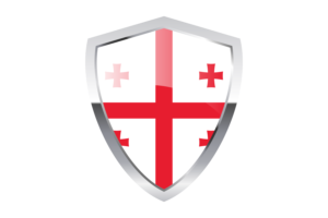Georgia Flag with Pointed Triangular Shield flag