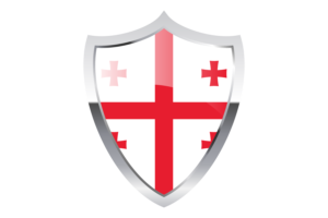 Georgia Flag with Medieval Heater Shield flag