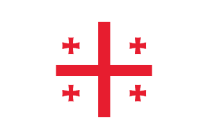 Georgia Flag Square Rounded Shape flag