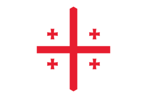 Georgia Flag Hexagon Shape flag
