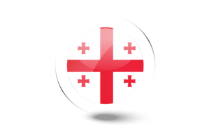 Georgia Flag Glossy Round Button flag