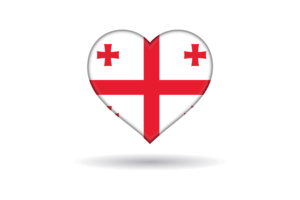 Love of Georgia Heart Shape flag
