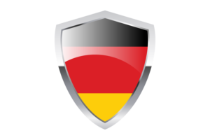 Germany Flag with Pointed Triangular Shield flag