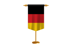 Germany Flag Illustration with Stand flag