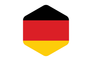 Germany Flag Rounded Hexagon Shape flag
