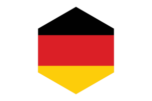 Germany Flag Hexagon Shape flag