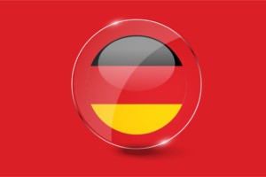 Germany Flag Glossy Round Button flag