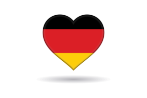 Love of Germany Heart Shape flag