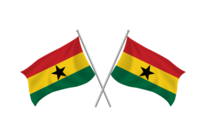 Ghana Waving Friendship Flag flag
