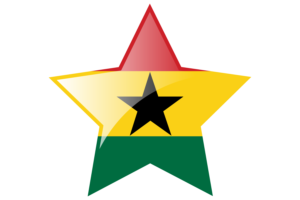 Ghana Flag Star Icon flag