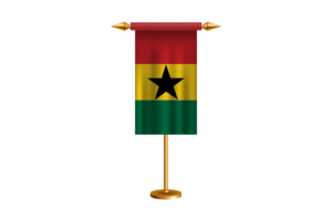 Ghana Ceremonial Flag Vector Free flag