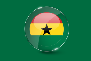 Ghana Flag Glossy Round Button flag