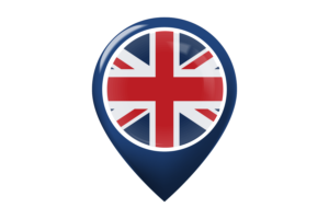 United Kingdom Flag Map Pin Icon flag
