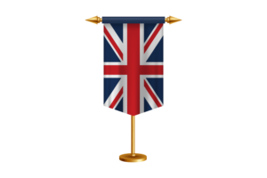 United Kingdom Flag Illustration with Stand flag